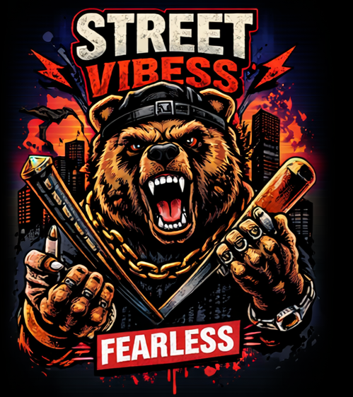Fearless Bear Street Art Design
